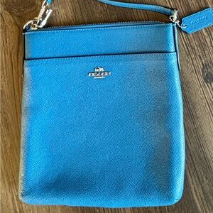 Coach Kitt Messenger Leather Crossbody Bag Royal Blue. Perfect, Like New